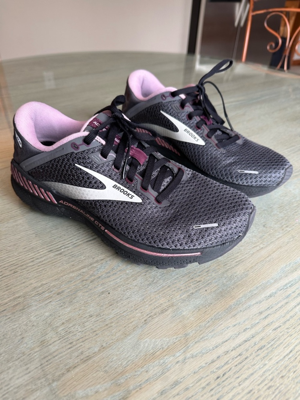 Brooks Women's Adrenaline GTS Running Shoes - Black with Pink